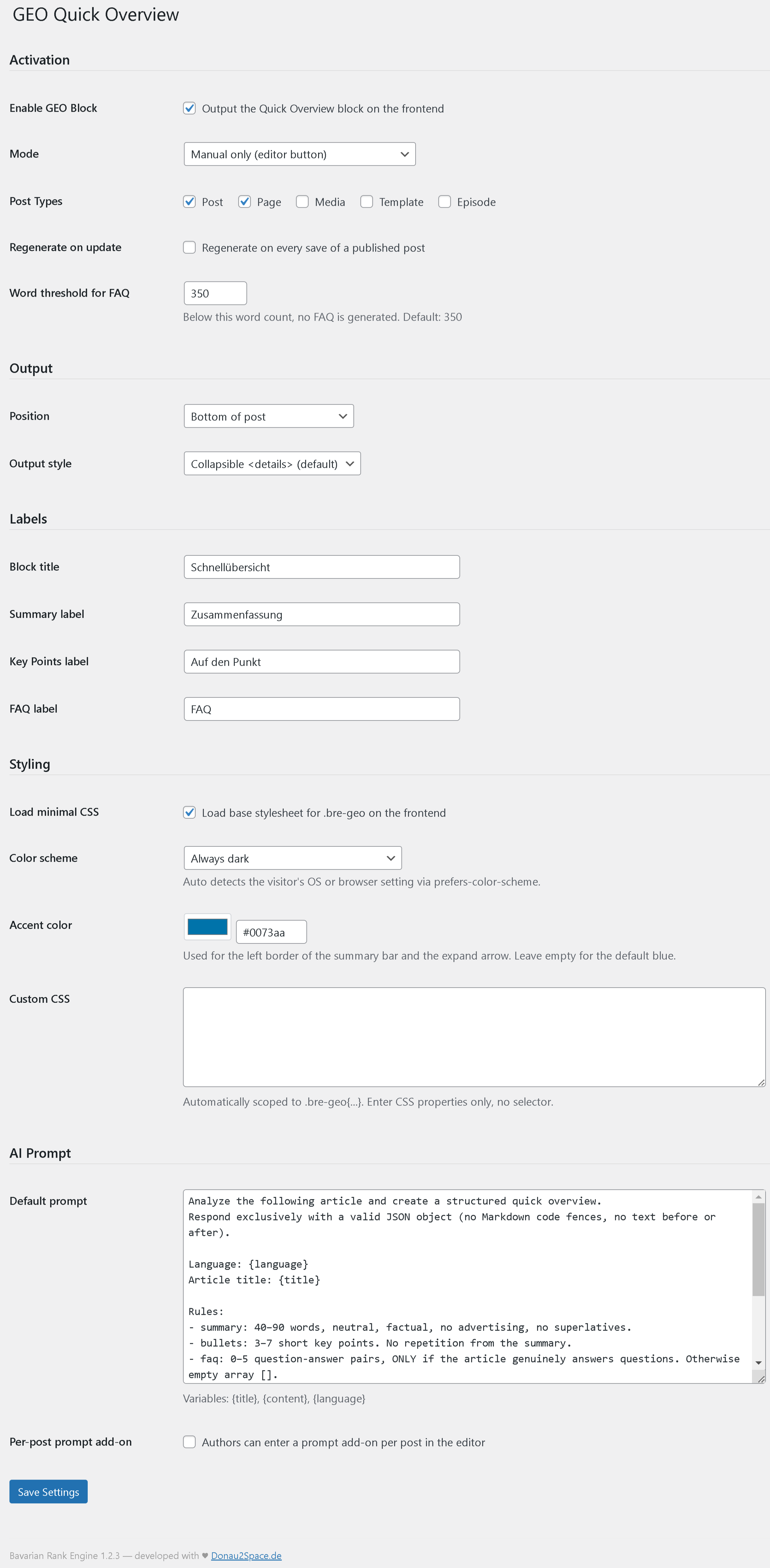 BreznGEO GEO Quick Overview